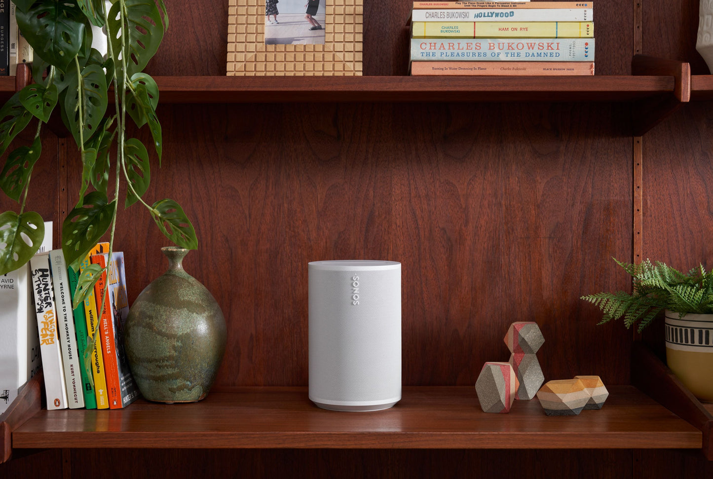 Lifestyle image of a Sonos Era 100 Wireless Speaker in white