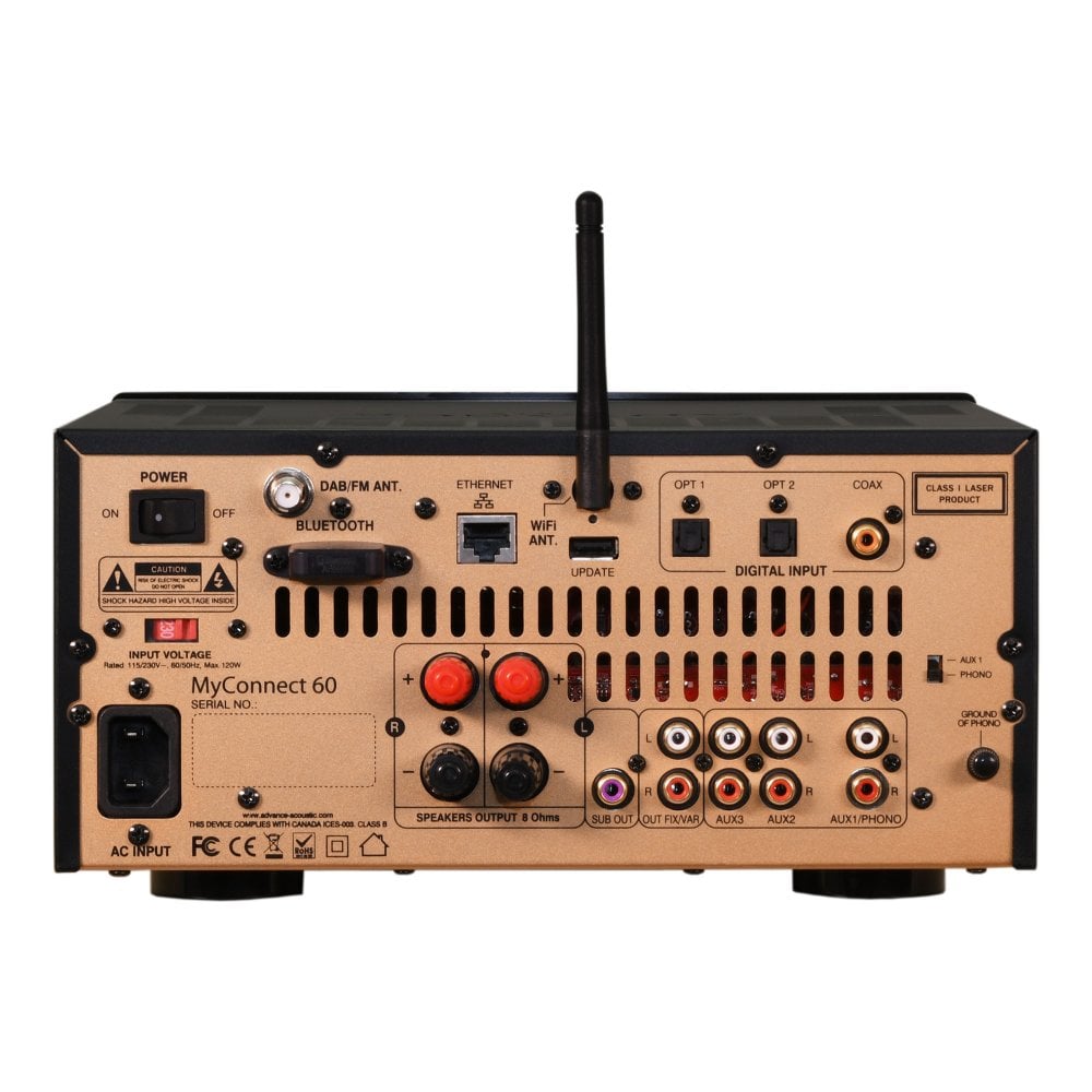 Product Image of the rear of the Advance Paris MyConnect 60 All In One Player