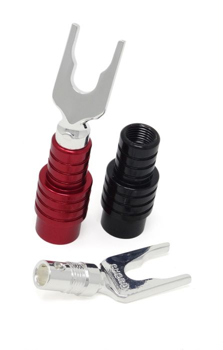 Product Image of the Chord ChorAlloy Speaker Plug Termination Kit Spade Plugs