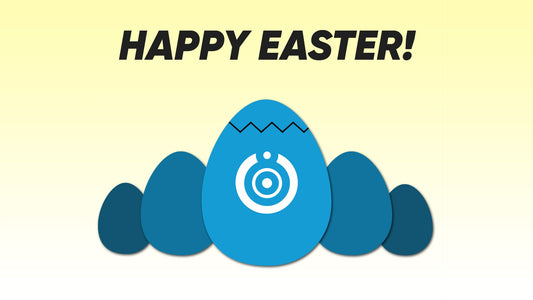 An image depicting the Soundcraft Logo within a blue egg with the text "Happy Easter!" above.