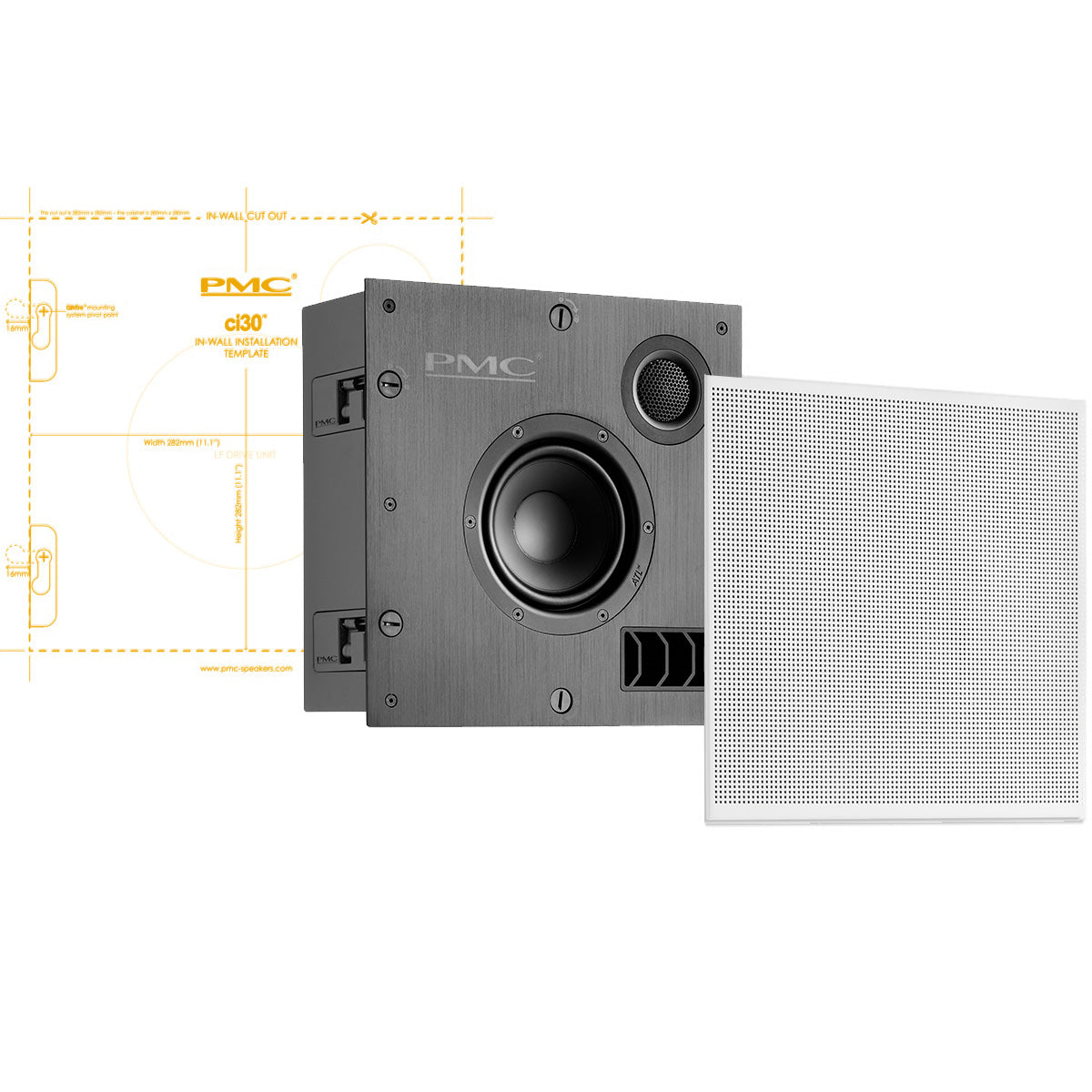 Product image of the PMC ci30 In-Wall Speaker