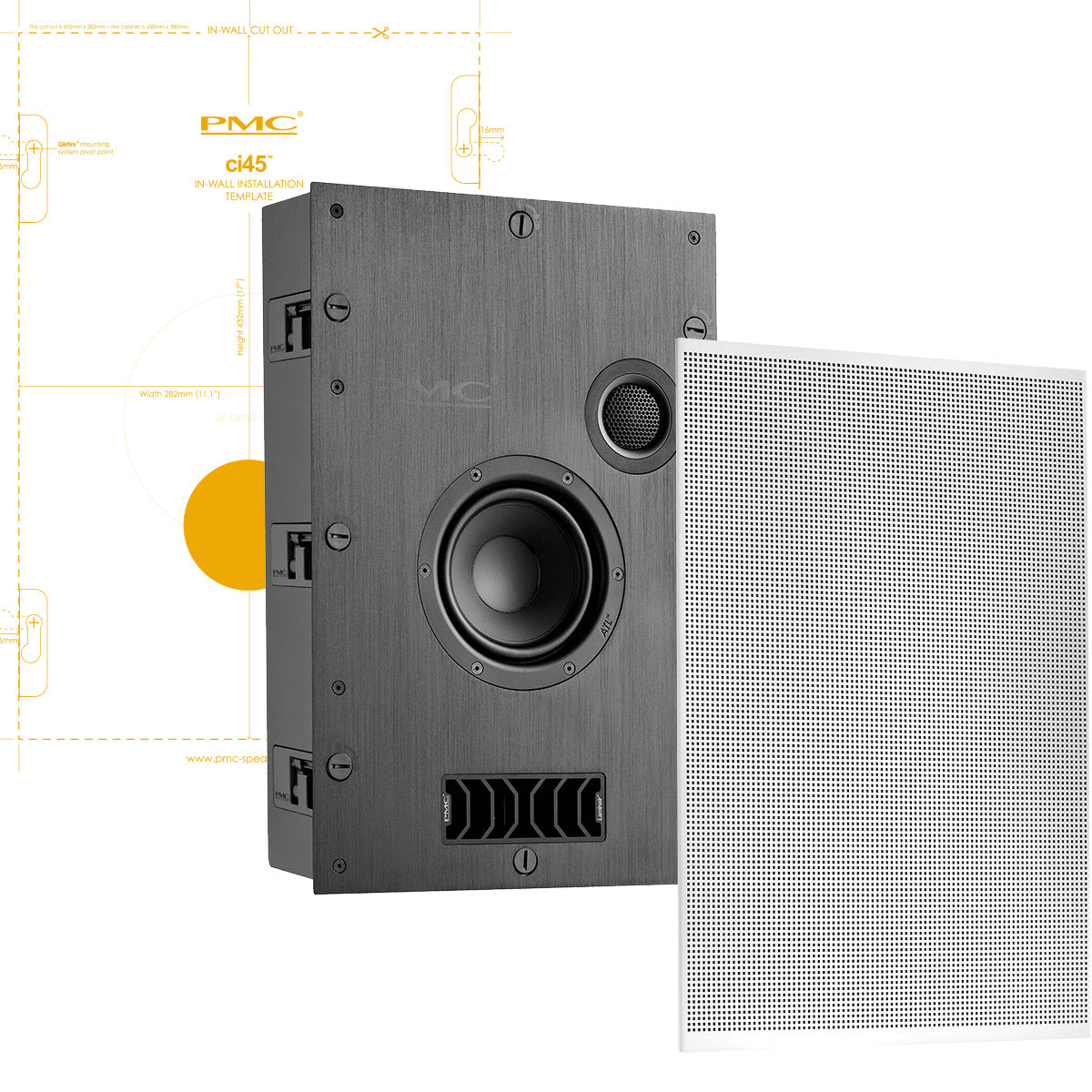 Product Image of the PMC ci45 In-Wall Speaker