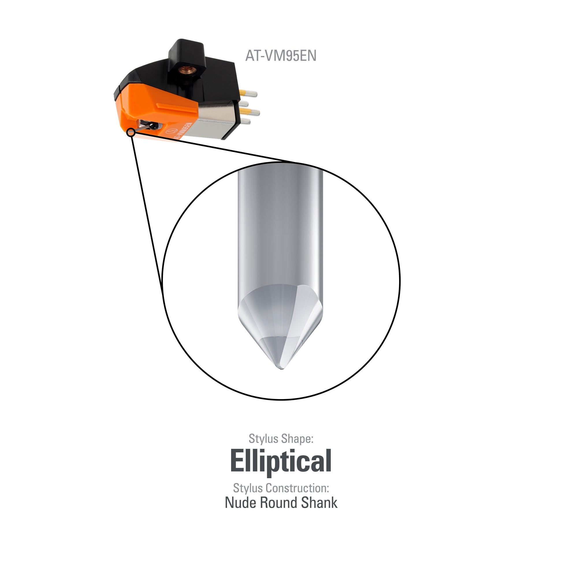 Product Image for the Audio Technica AT-VM95EN Moving Magnet Cartridge