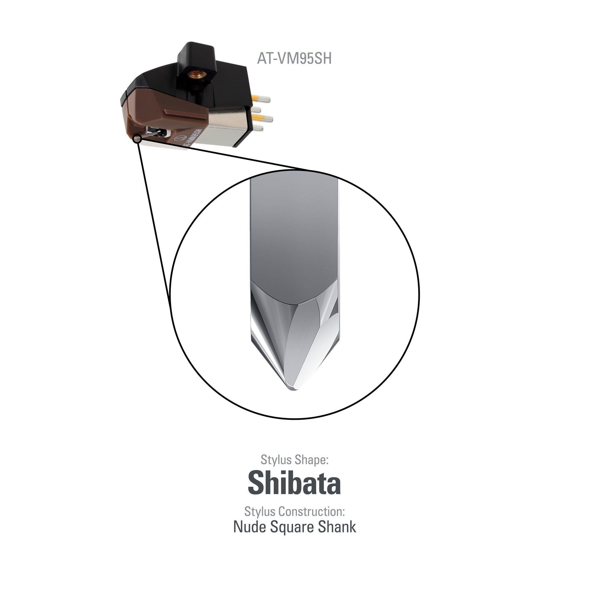 Product Image of the Audio Technica AT-VM95SH Moving Magnet Cartridge