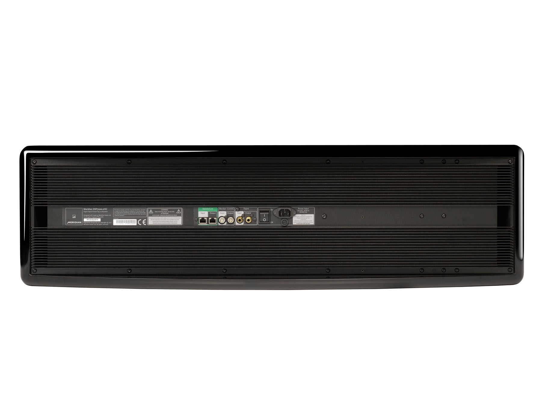 Product Image of the Meridian DSP7200HC SE Centre Speaker Rear Panel in Gloss Black