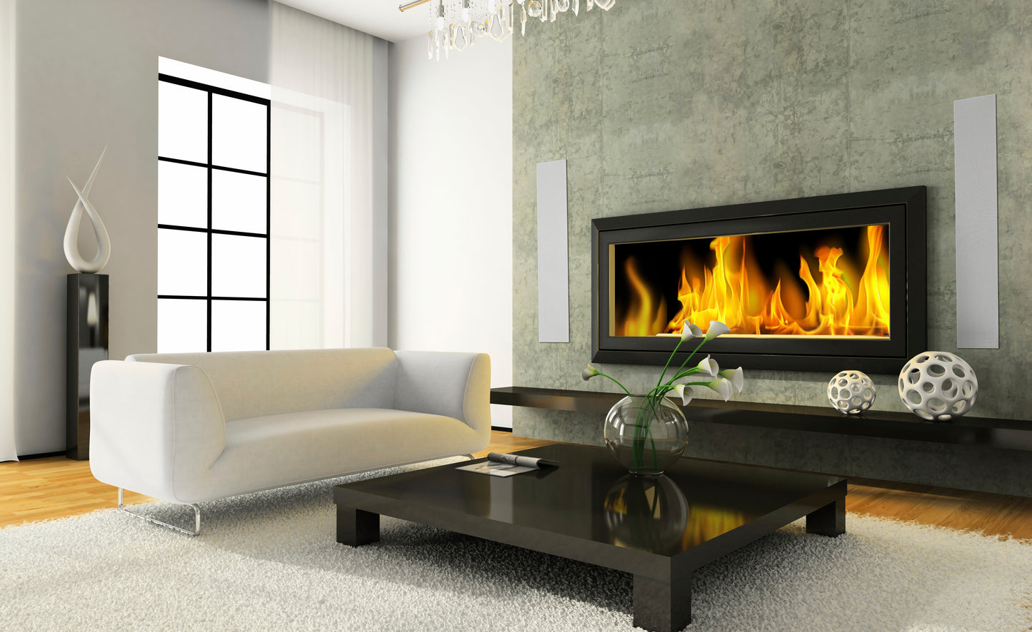 Lifestyle Image of the Meridian DSP640.2 In Wall Speaker