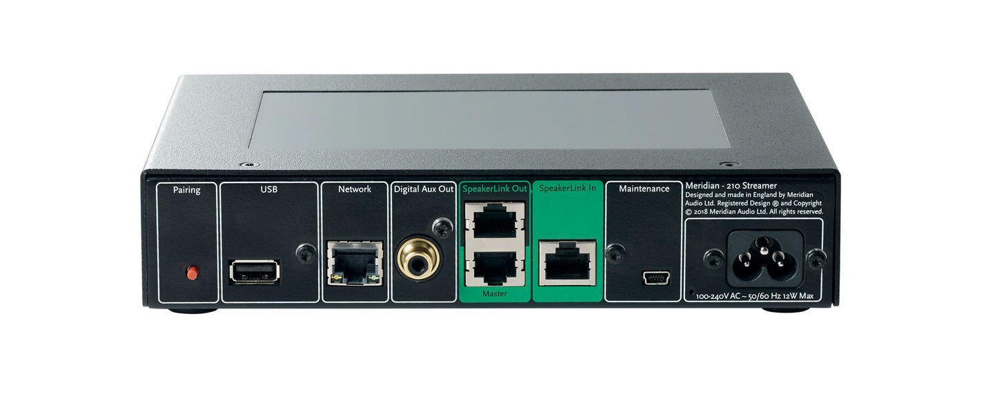 Product Image of the Meridian 210 Music Streamer Rear Panel