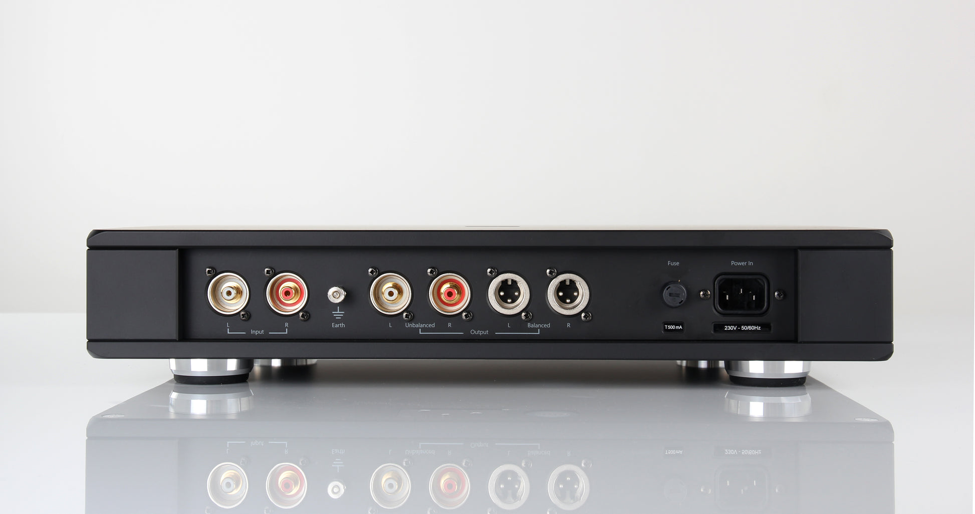 Product Image of the rear panel of the Rega Aura MC Phono Stage