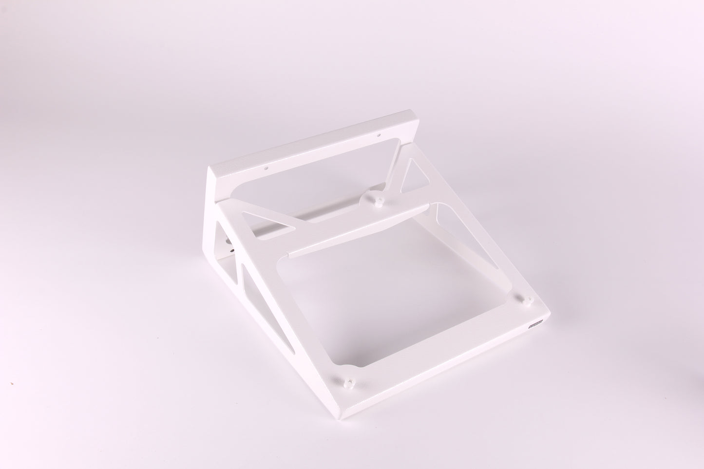 A product image of a Rega Planar 8 / 10 Wall Bracket in white