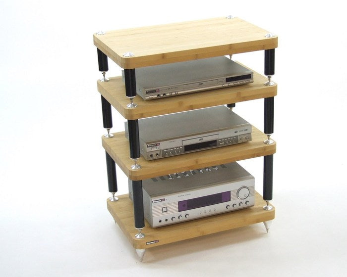 Product Image for the 4 tier Atacama Evoque Eco 60-40 Hi-Fi Equipment Rack in Natural Bamboo