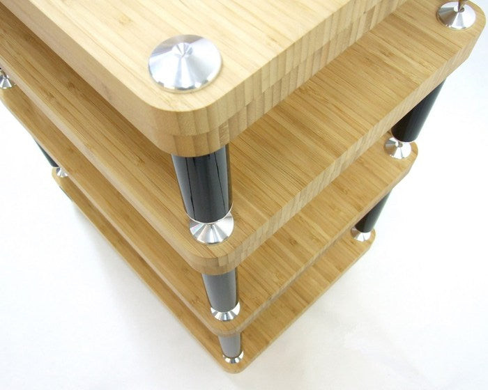 Product Image for the 4 tier Atacama Evoque Eco 60-40 Hi-Fi Equipment Rack in Natural Bamboo