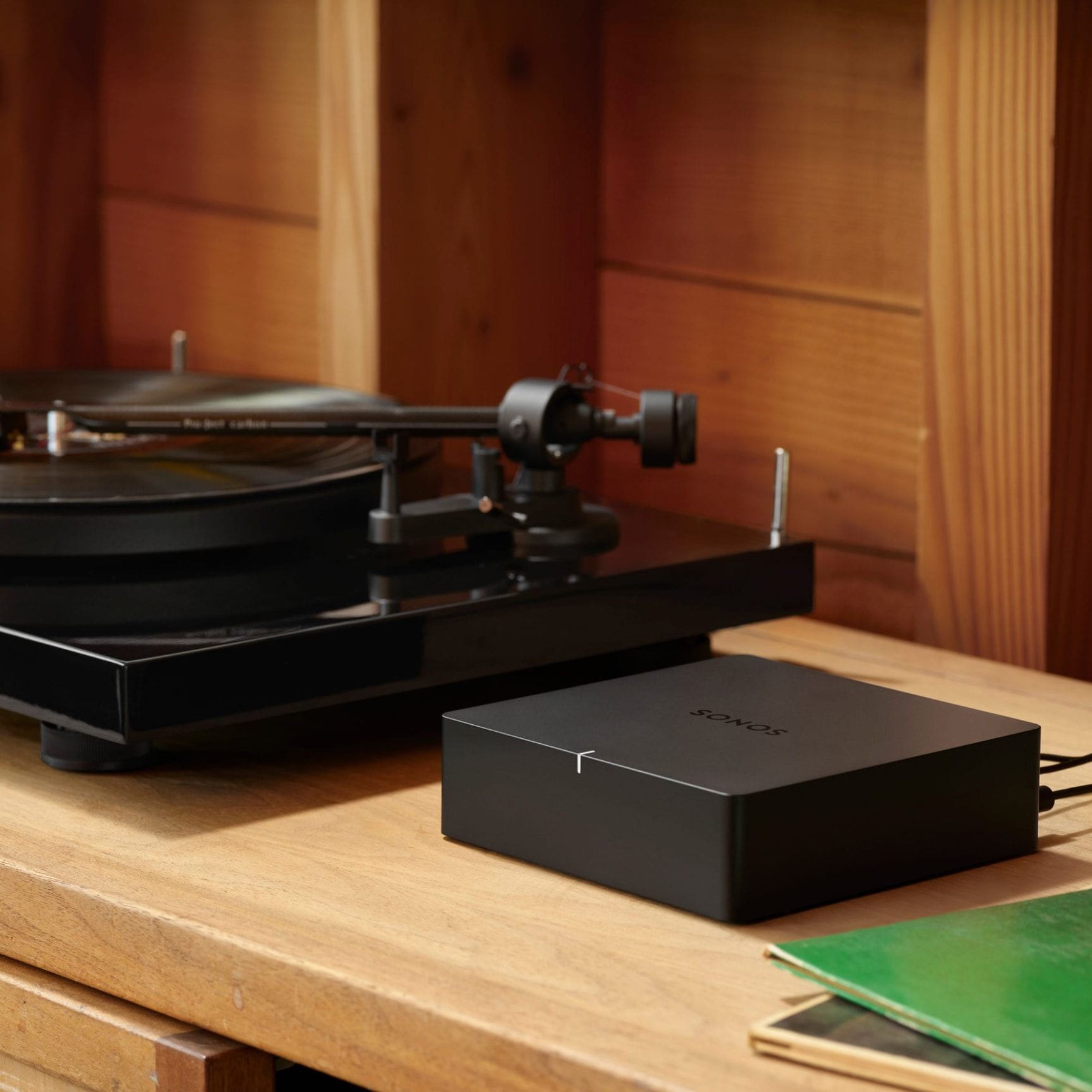 Lifestyle image of a Sonos Port Music Streamer.
