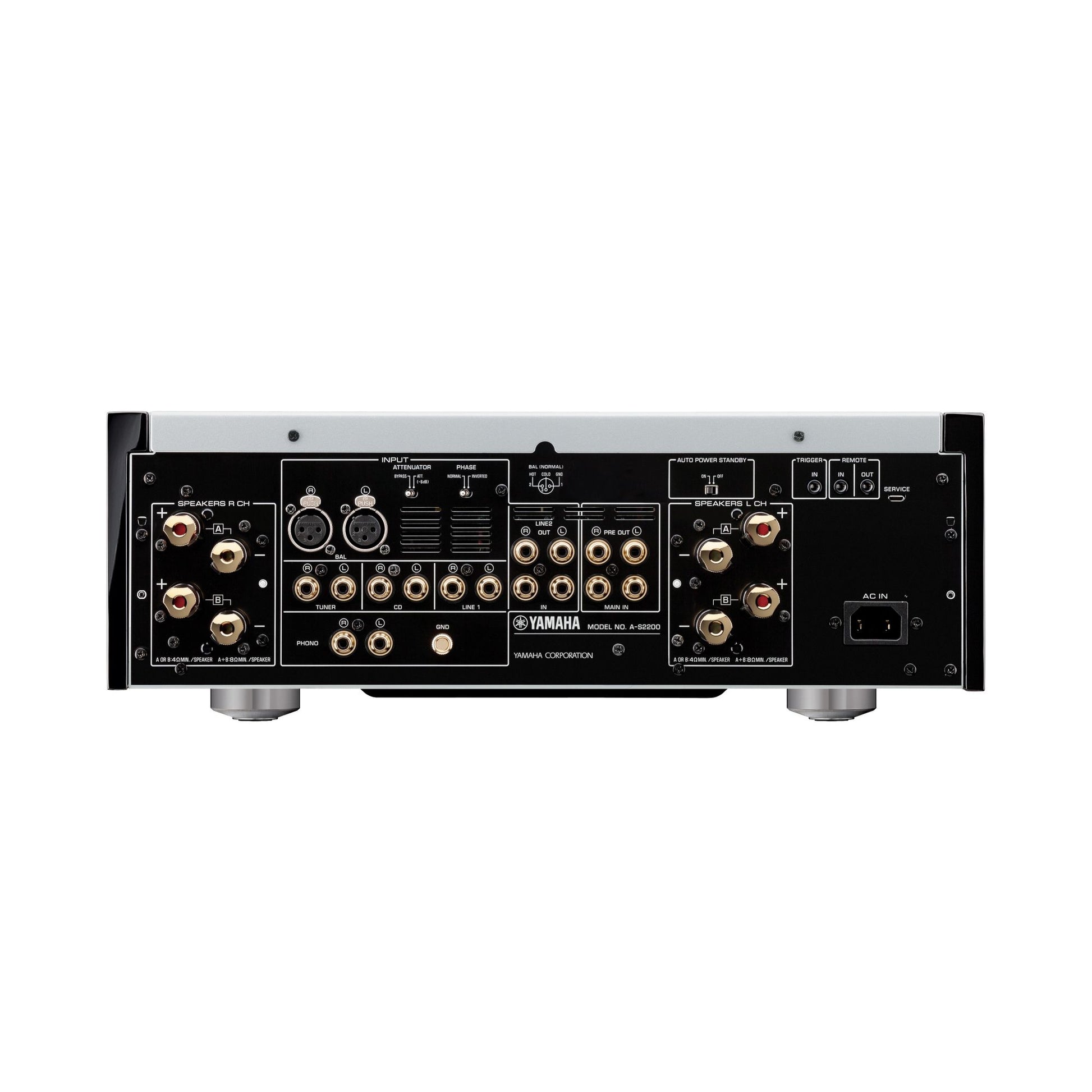 Product Image of the Yamaha A-S2200 Integrated Amplifier Rear Panel