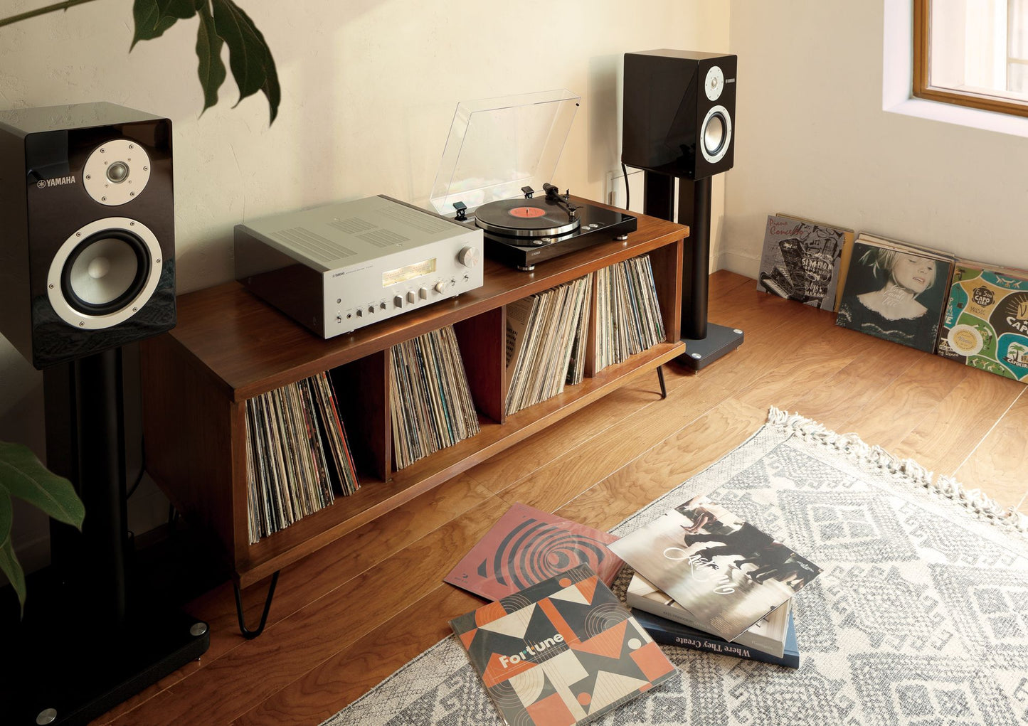 Lifestyle Image of the Yamaha A-S2200 Integrated Amplifier in Silver