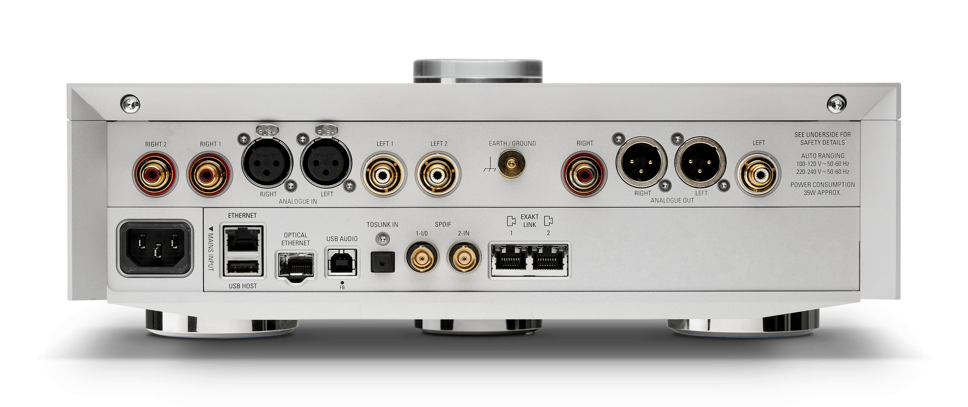 Product Image of the Linn Klimax DSM Player Rear Panel in Silver