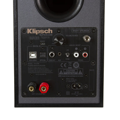 Product Image for the Klipsch R-41PM Powered Bookshelf Speakers Rear Panel
