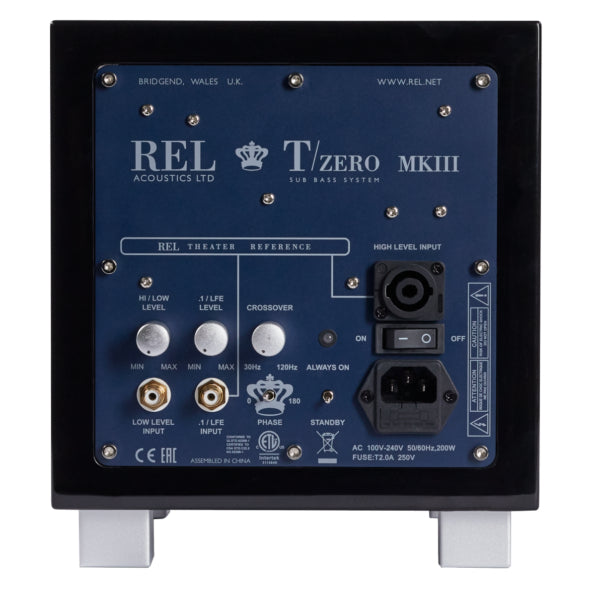 Product Image of the REL Tzero MKIII Subwoofer Rear Panel