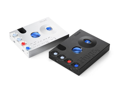 Product Image of the Chord Hugo Headphone Amplifier in black and silver