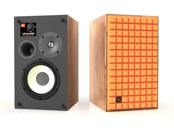 Product Image of the JBL L52 Classic Bookshelf Speakers with Orange Grille