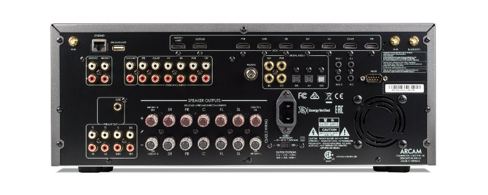 Product Image of an Arcam AVR5 AV Receiver rear panel