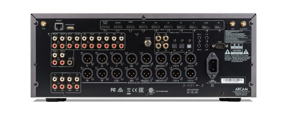 Product Image for the Arcam AV41 AV Processor Rear Panel