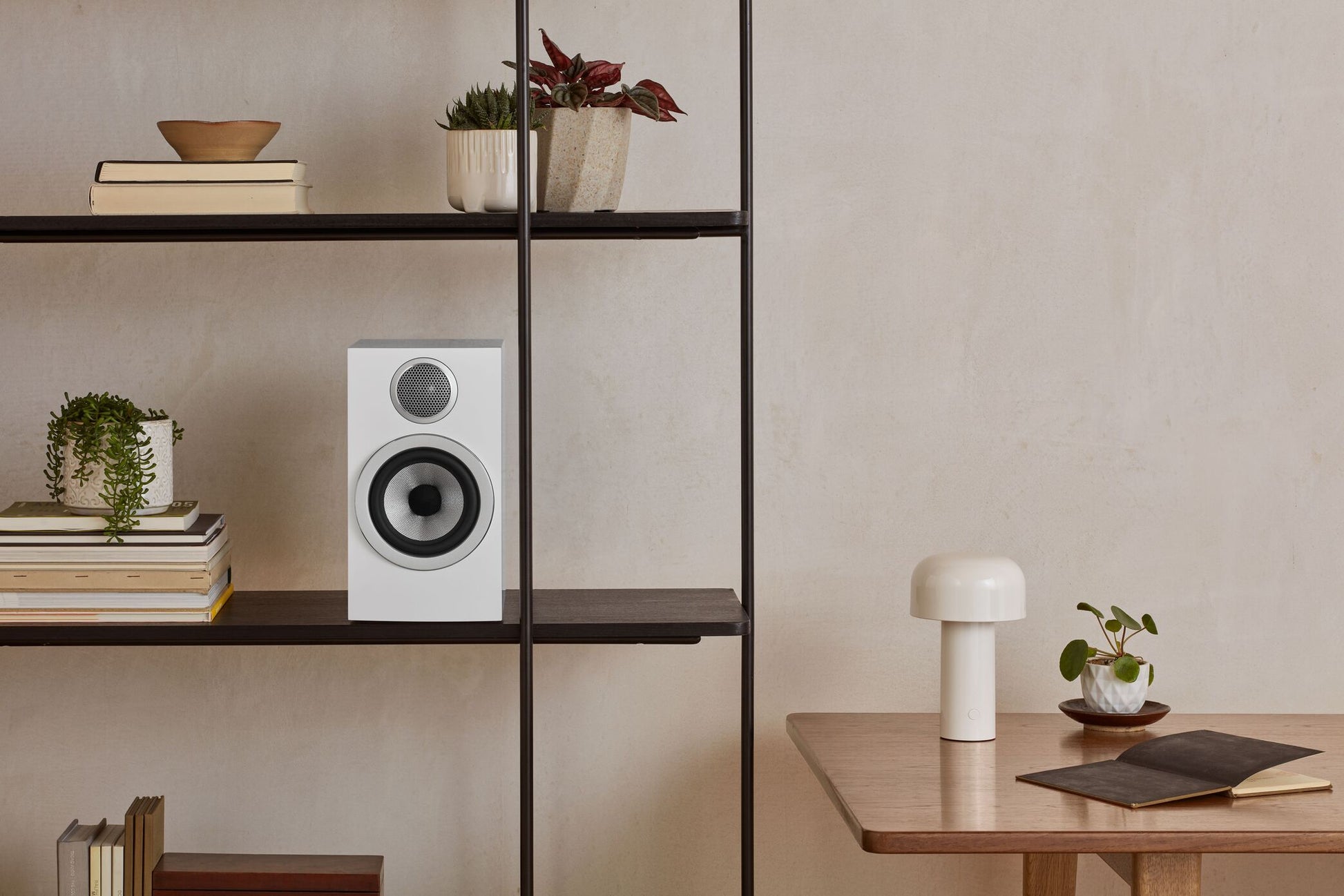 Lifestyle Image of the Bowers & Wilkins 707 S3 Speakers in Satin White