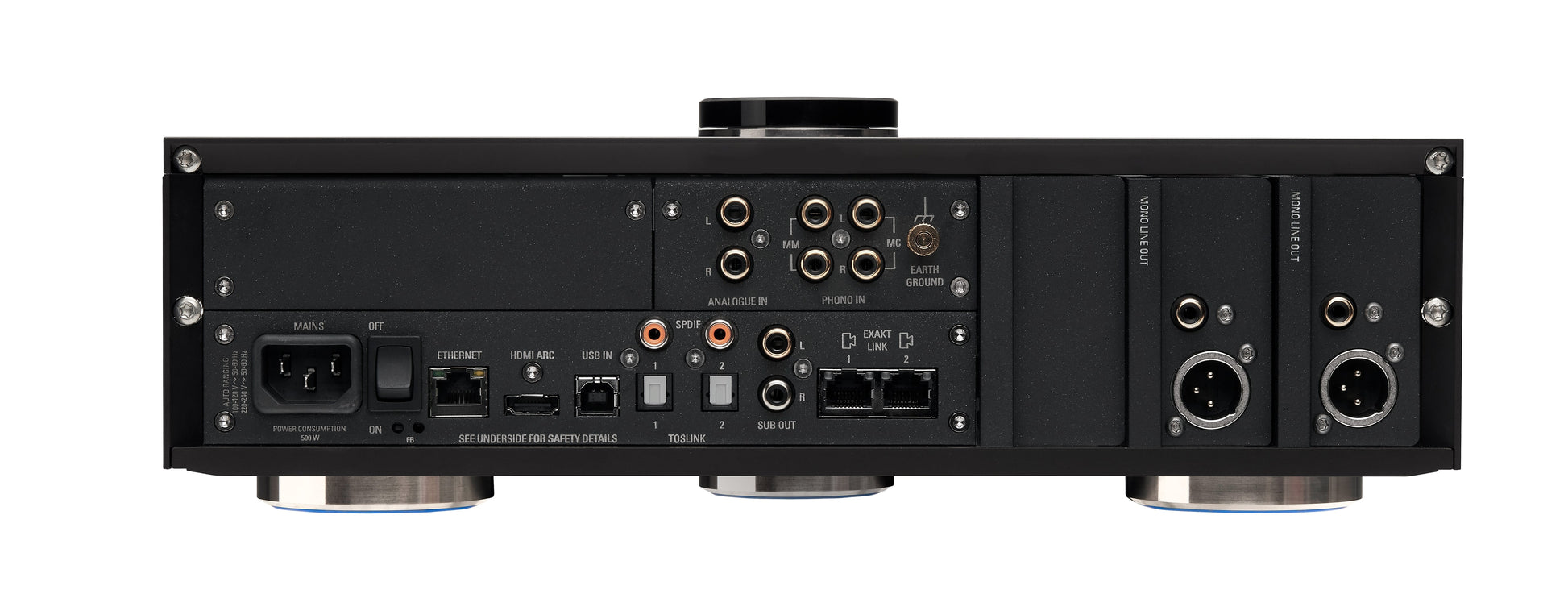 Product Image of the Linn Selekt DSM Edition Hub in Black Rear Panel