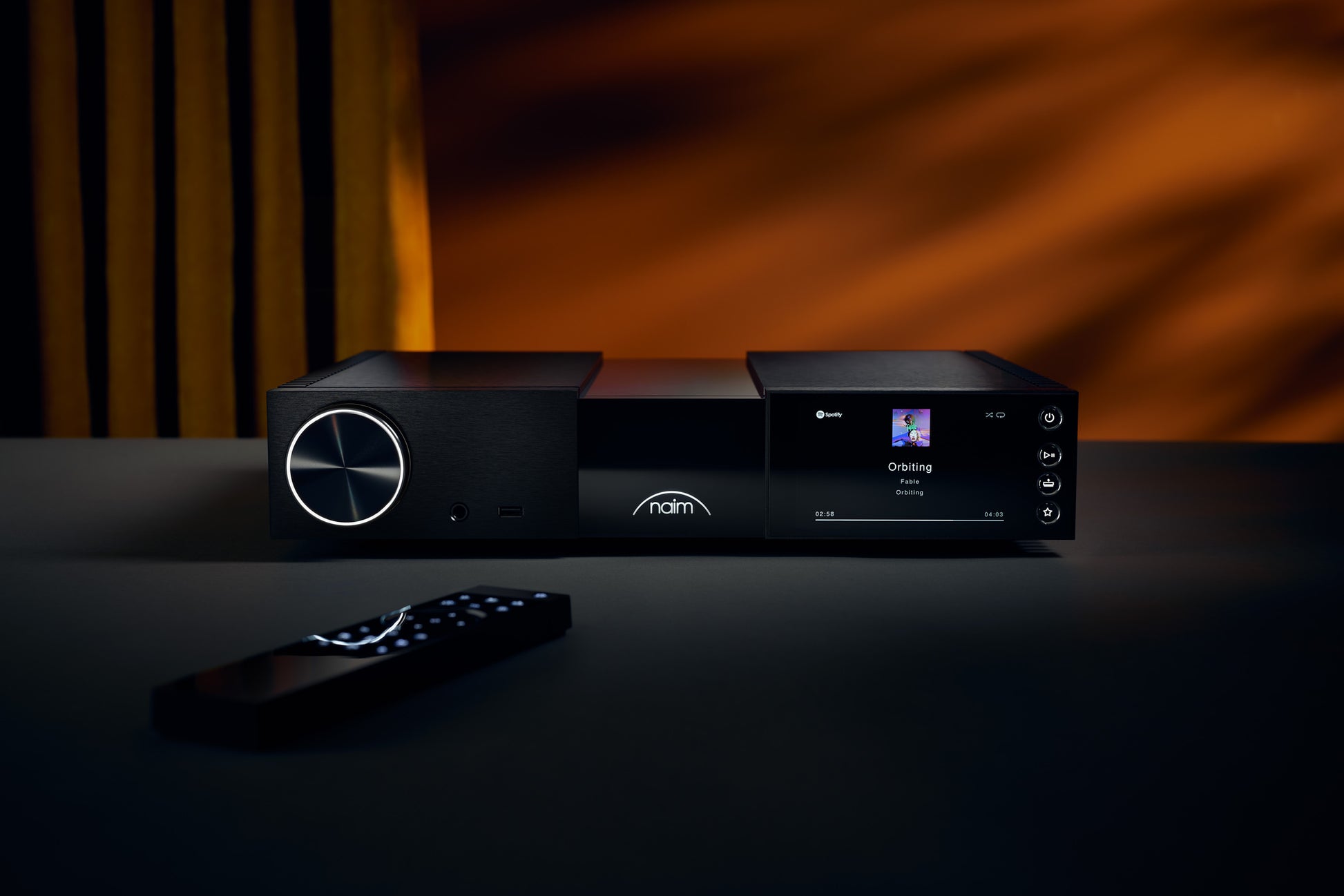 Lifestyle Image of the Naim NSC 222 Music Streamer and pre-amplifier
