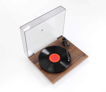 Product image for a Rega Planar 1 Plus turntable in Walnut finish
