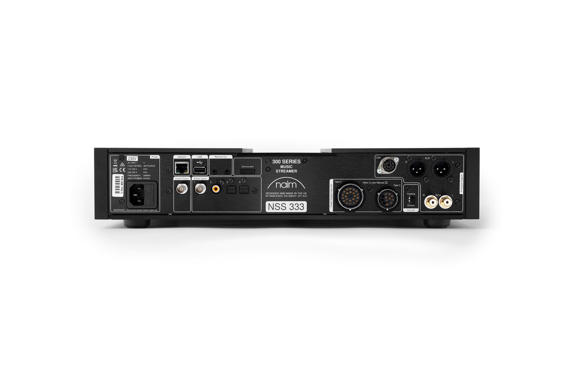 Product Image of the Naim NSS 333 Music Streamer Rear Panel