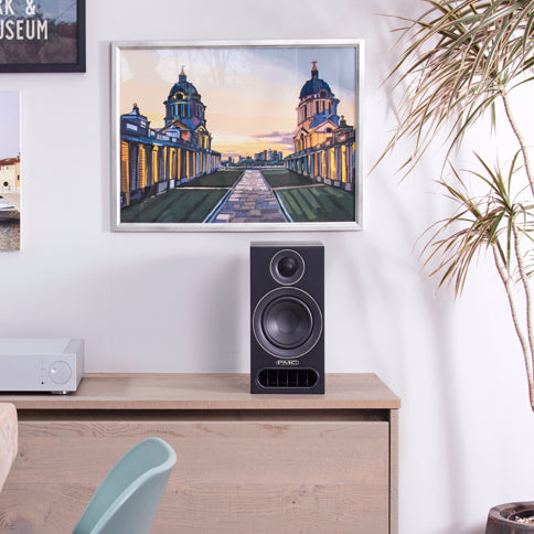 Lifestyle Image for the PMC Prodigy1 Speakers in black
