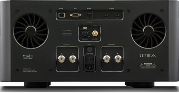 Product Image of the Rotel Michi M8 Mono Power Amplifier Rear Panel
