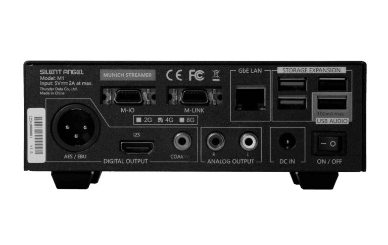 Product Image of the Silent Angel Munich M1 Music Streamer Rear Panel