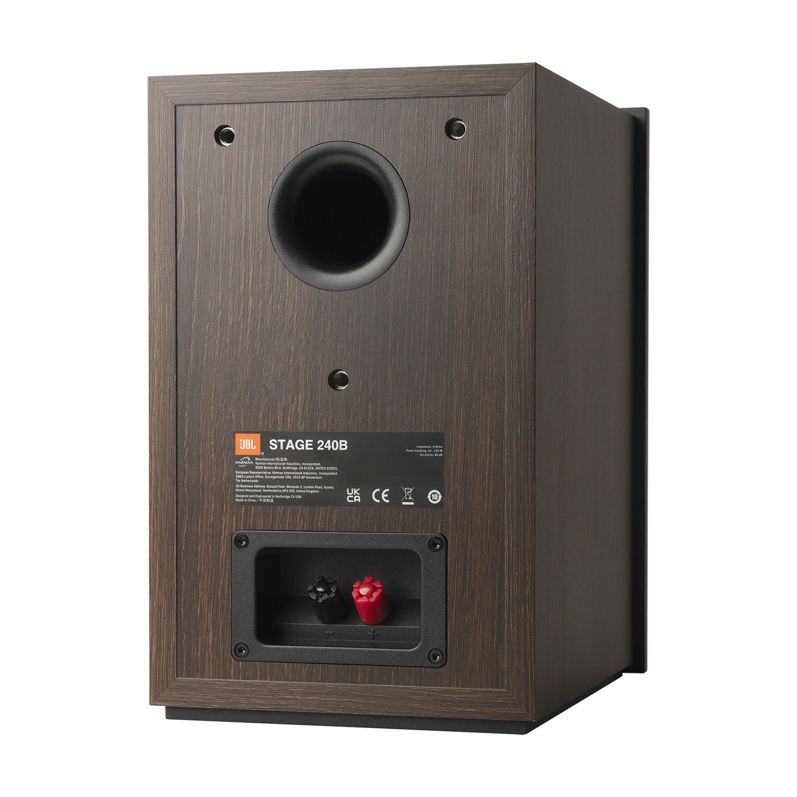 Product Image of the JBL Stage 240B Bookshelf Speakers in Espresso/Black