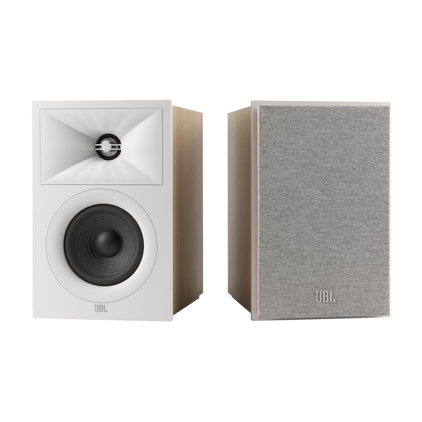 Product Image of the JBL Stage 240B Bookshelf Speakers in Latte/White