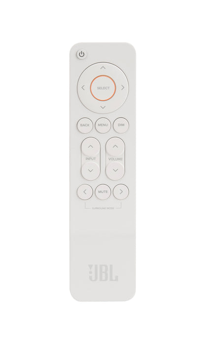 Product Image of the JBL MA710 AV Receiver Remote in White