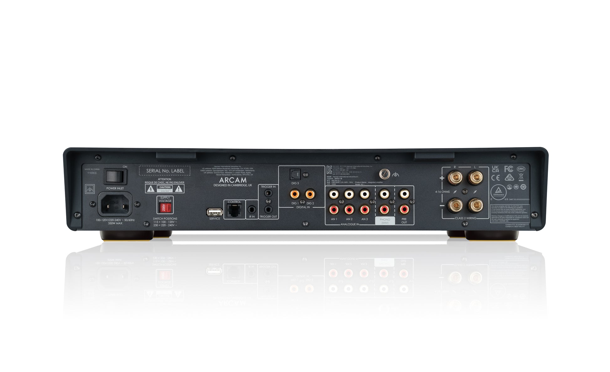 Product Image of the Arcam A5+ Integrated Amplifier Rear Panel