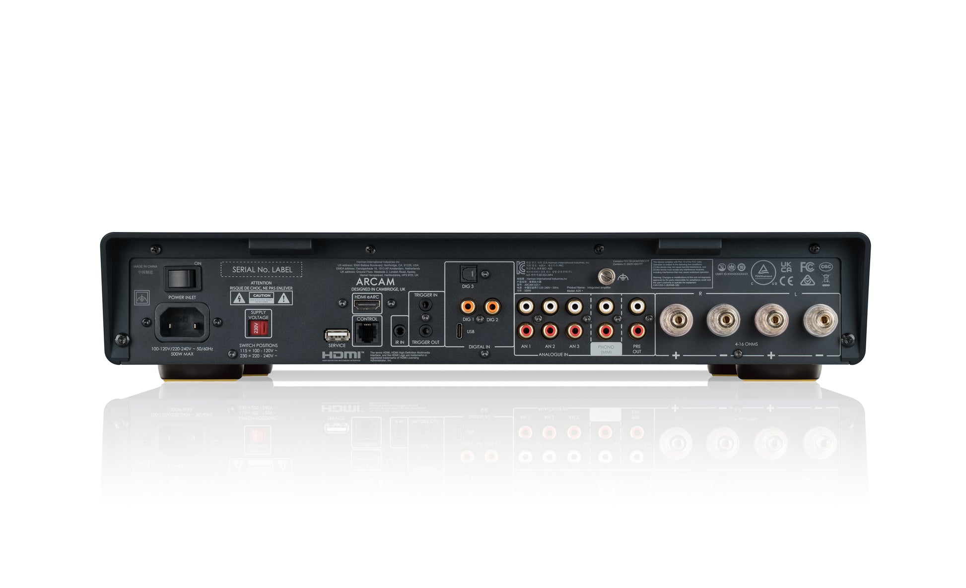 Product Image of the Arcam A25+ Integrated Amplifier Rear Panel