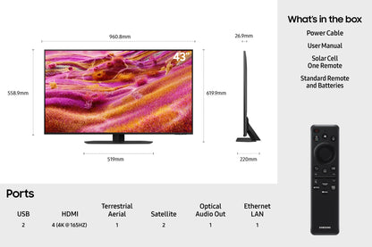 Product Image of the Samsung QN90F 43 Inch QLED TV