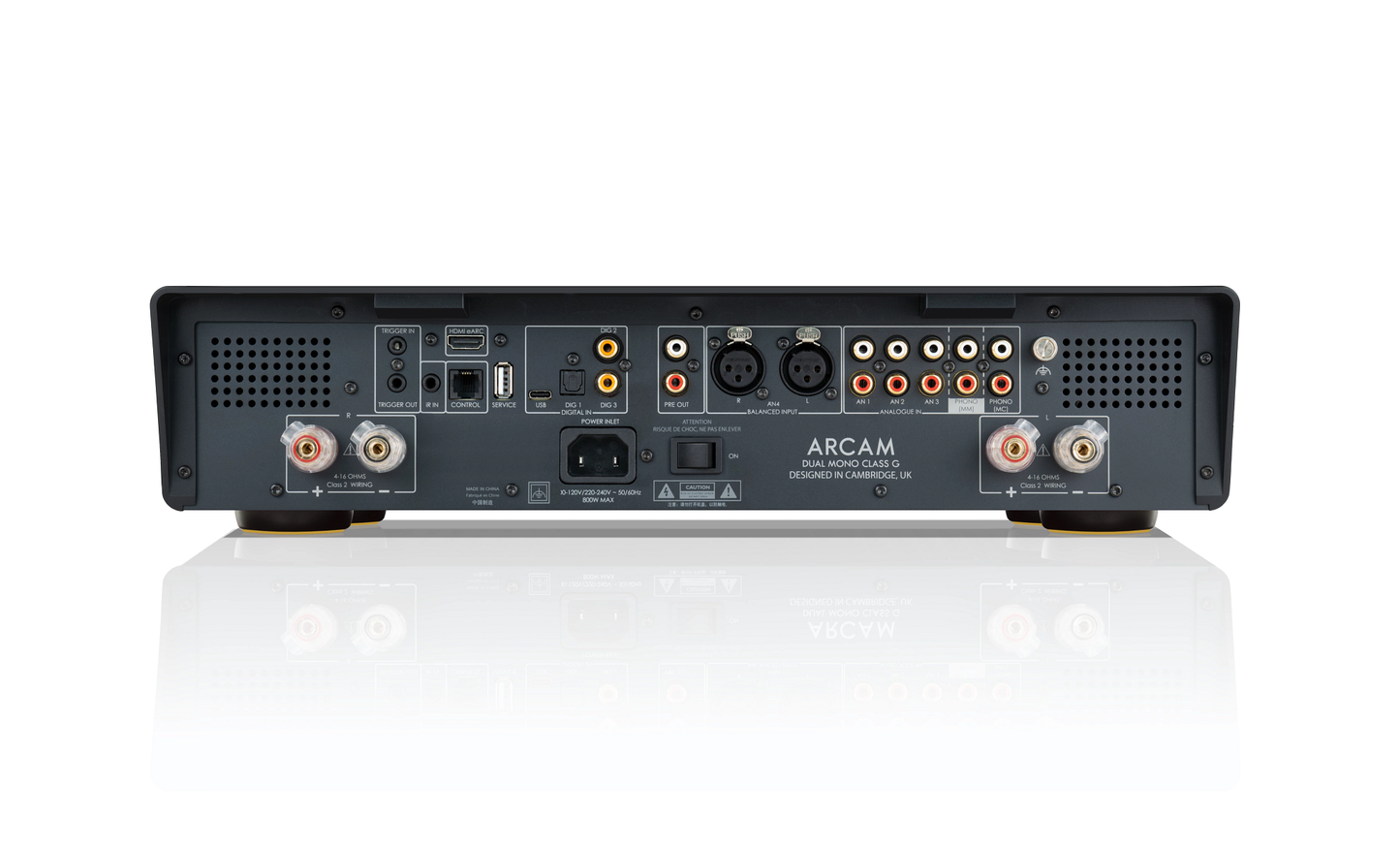 Product Image of the Arcam A50 Signature Dual Mono Integrated Amplifier Rear Panel