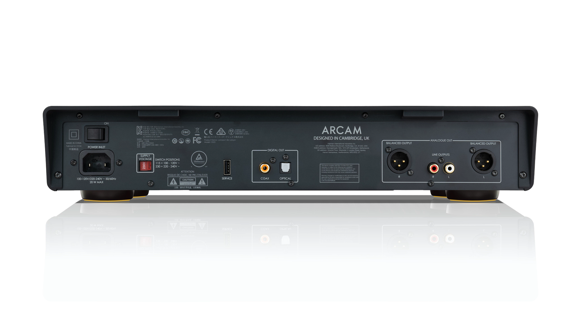 Product Image of the Arcam CD25 CD Player Rear Panel