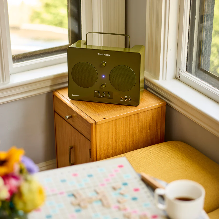 Lifestyle Image of Tivoli SongBook Portable Speaker/Pre-Amp with Analog EQ, Bluetooth & Aux-In