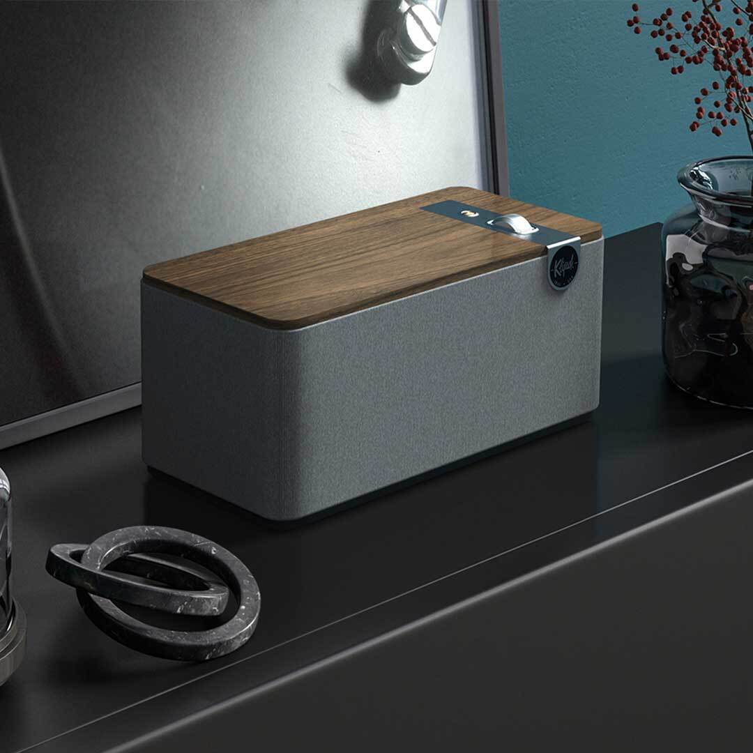 Lifestyle Image for the Klipsch One Plus Bluetooth Speaker in Walnut