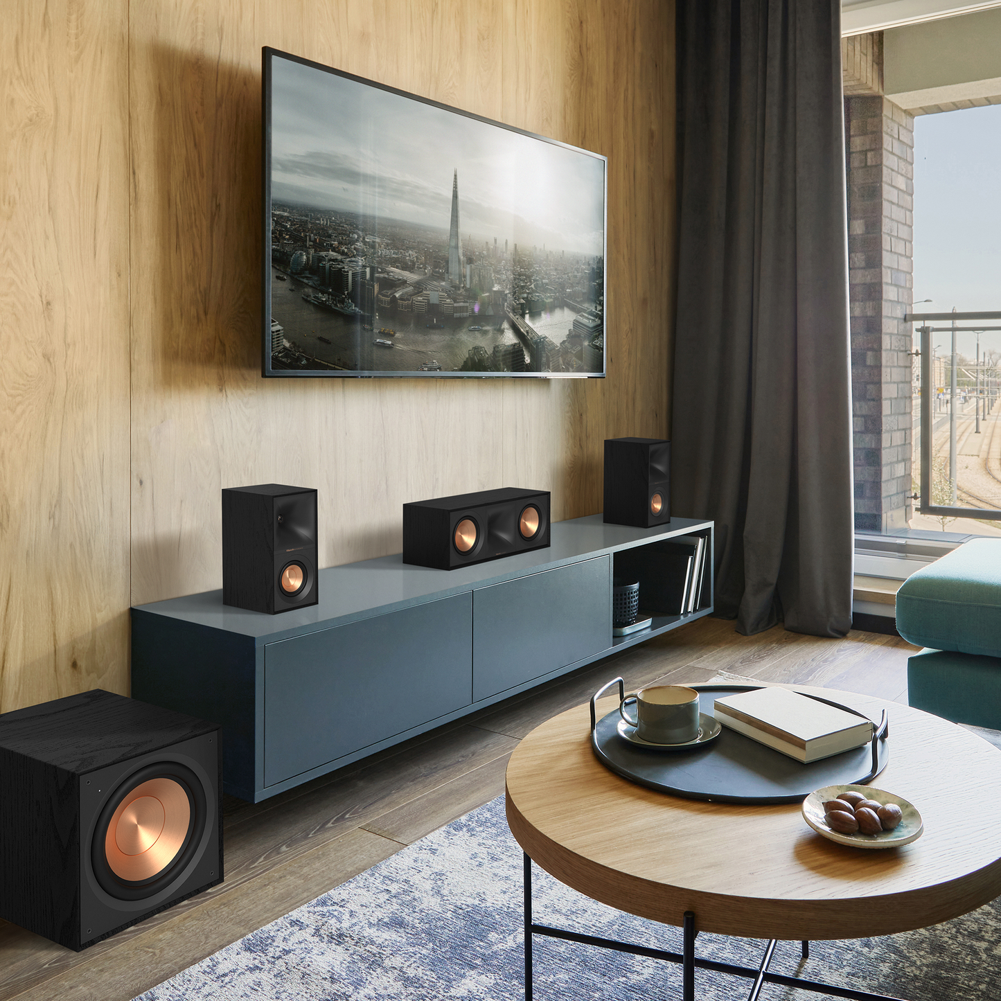 Lifestyle Image for the Klipsch R-40M Bookshelf Speakers