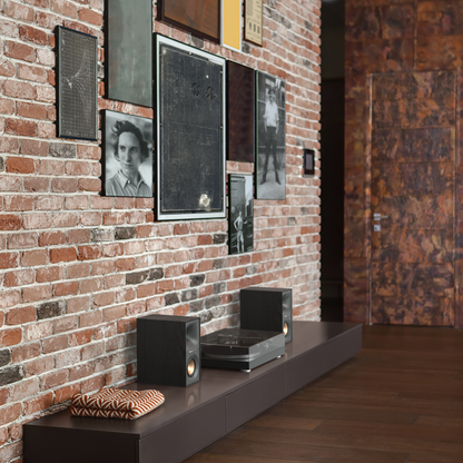 Lifestyle Image of the Klipsch R-40PM Powered Bookshelf Speakers