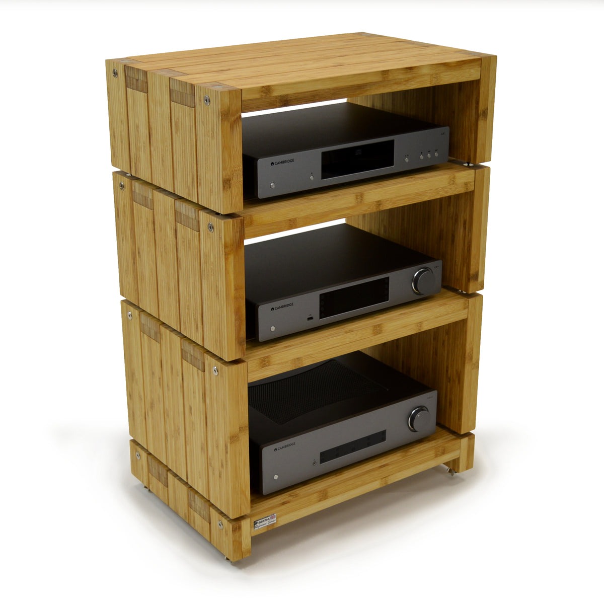 Product Image of the 4 tier Atacama Elite Eco 24 Hi-Fi Rack in Natural Bamboo