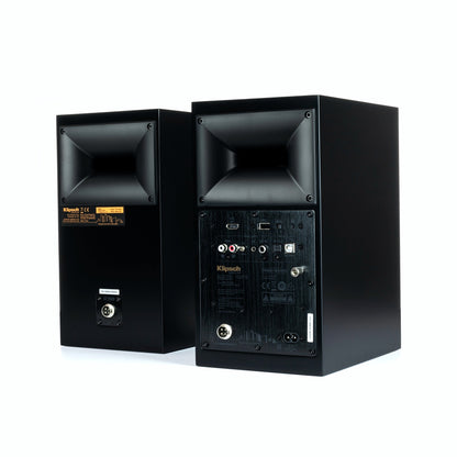 Product Image of the Klipsch The Fives Powered Bookshelf Speakers Rear Panel in Black