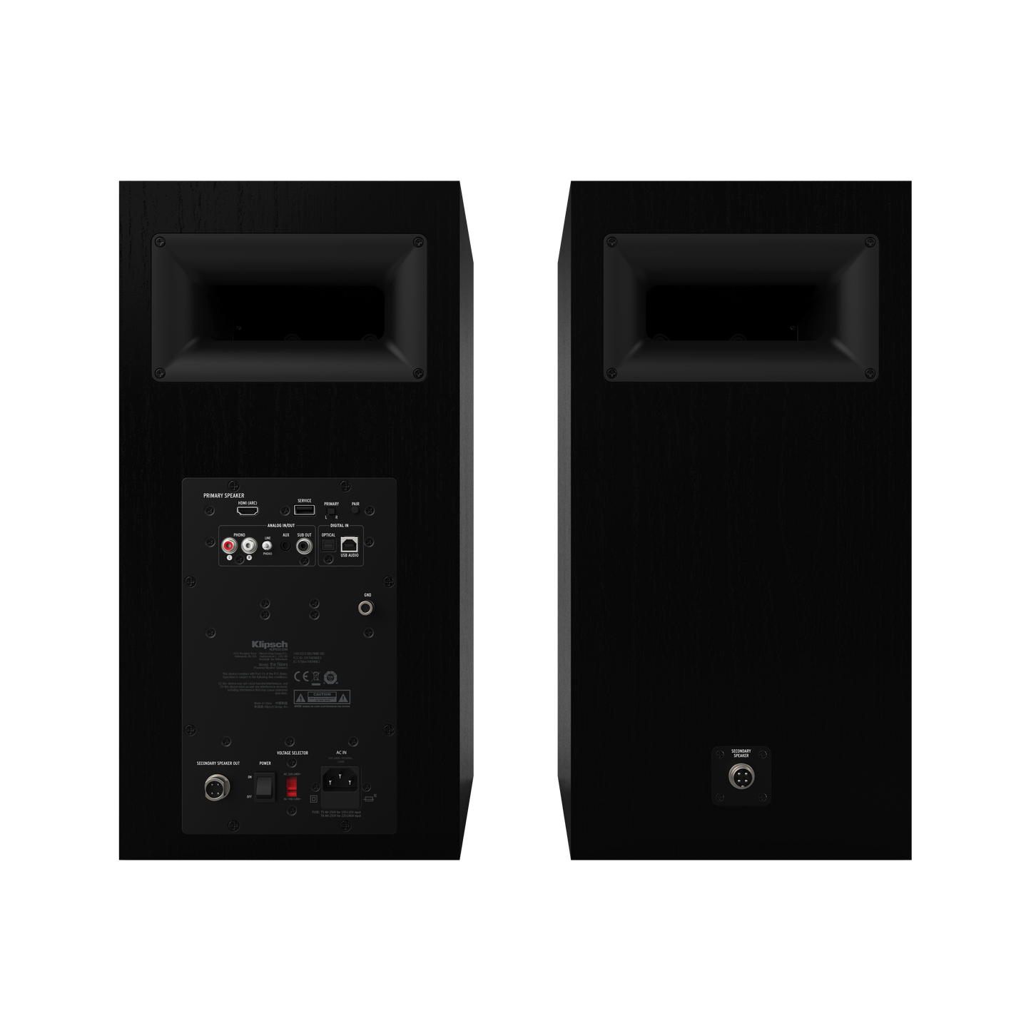 Product Image of the Klipsch The Nines Powered Bookshelf Speakers in Black