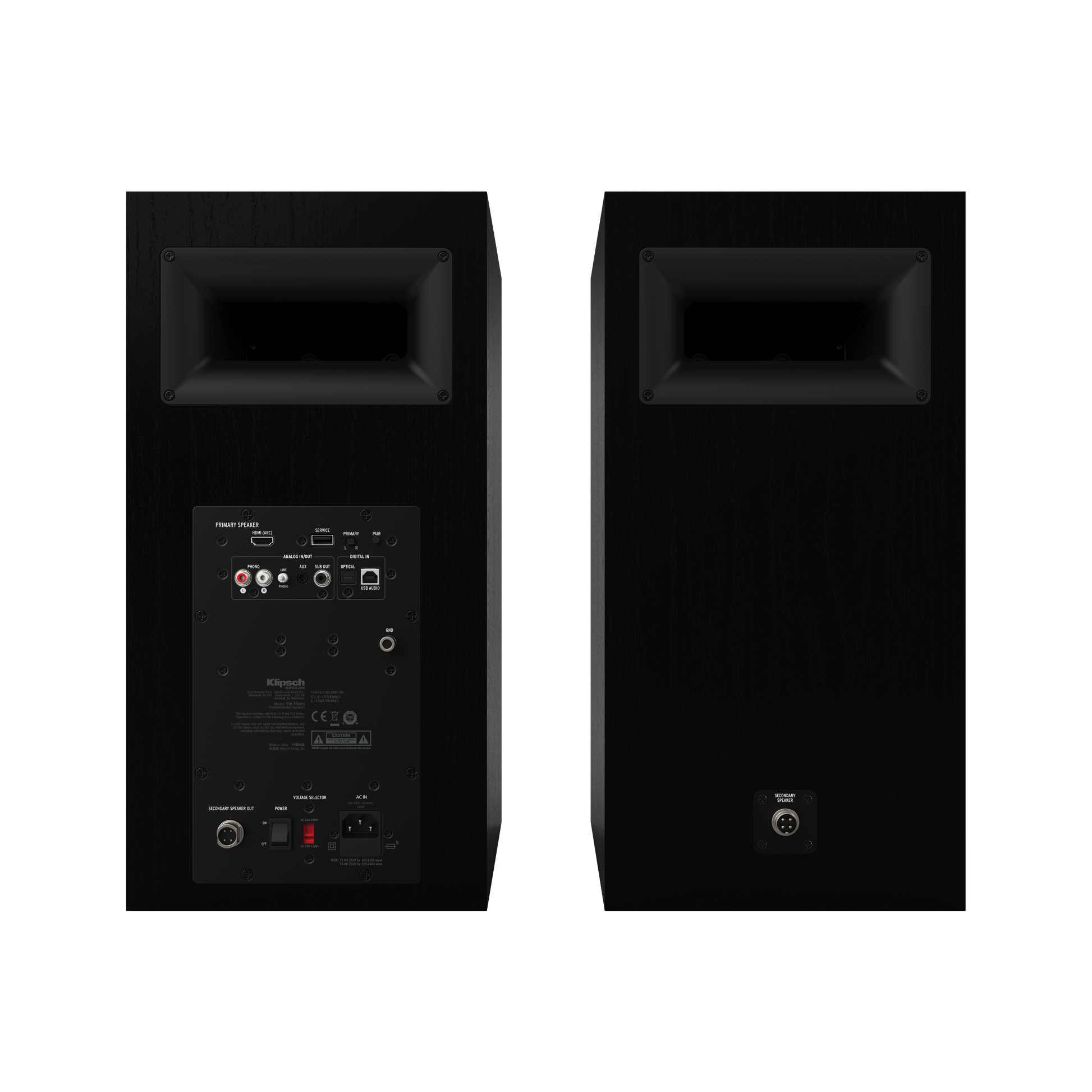 Product Image of the Klipsch The Nines Powered Bookshelf Speakers in Black