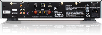 Product Image of the Rotel S14 Streaming Integrated Amplifier Rear Panel